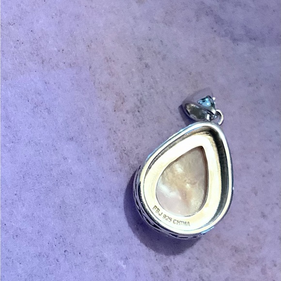 NIB Sterling Silver JTV Pink Peruvian Opal Decorative Pendant - Picture 10 of 12